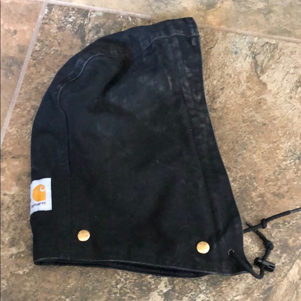 Carhartt button on hood